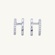 Double Sapphire Cuff Earrings