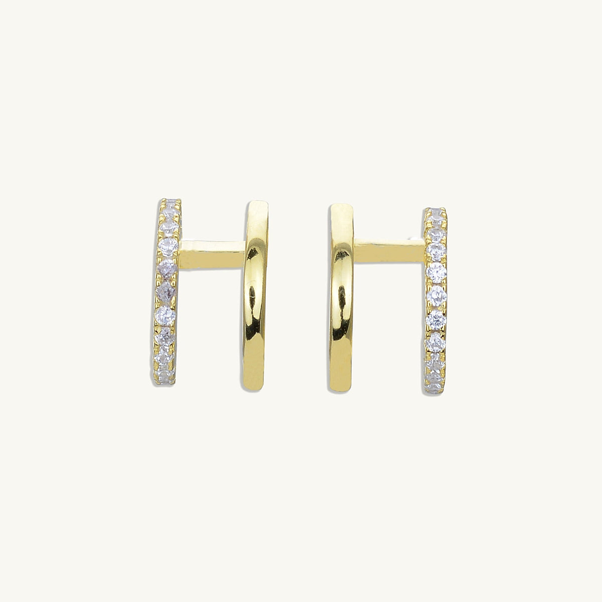 Double Sapphire Cuff Earrings