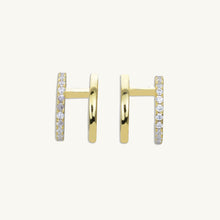 Double Sapphire Cuff Earrings