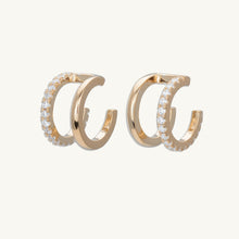 Double Sapphire Cuff Earrings