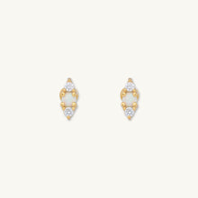 Double Sapphire Opal Flat Back Earrings