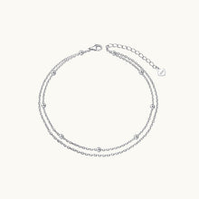 Double Satellite Chain Anklet