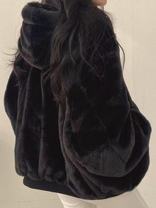 Daniela Teddy Oversize Jacket Women – Soft Reversible Bomber with Pockets & Streetwear Style