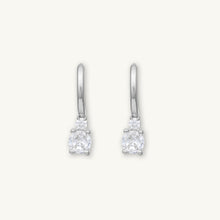 Double Solitaire Huggie Earrings