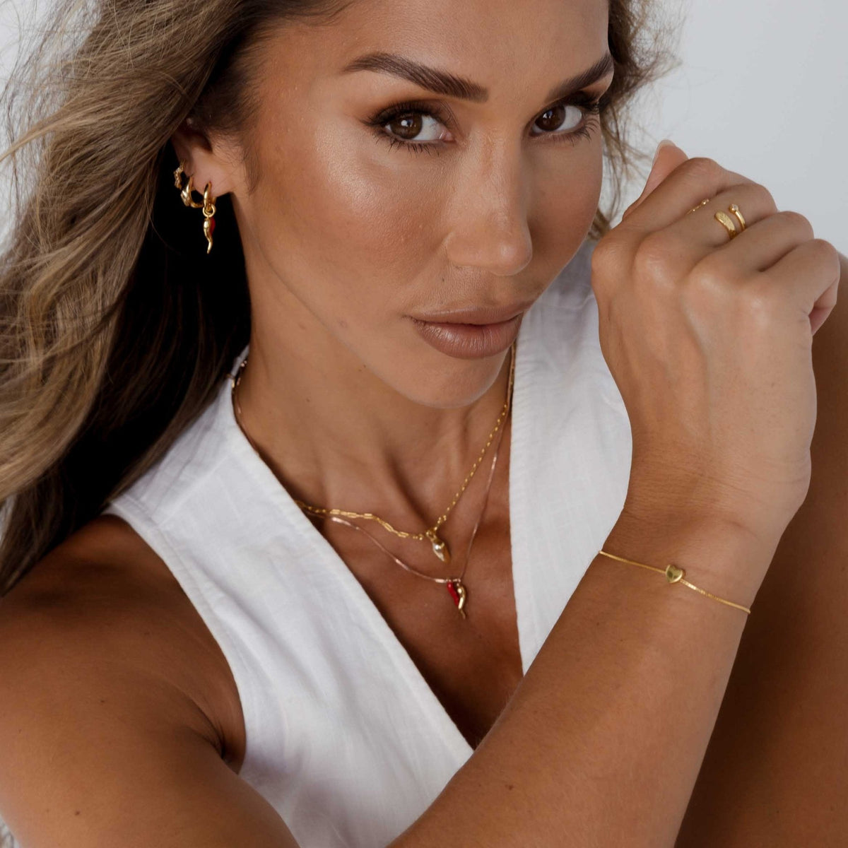 Double Spice Huggie Earrings