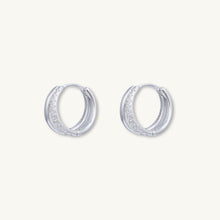 Double Zirconia Huggie Hoop Earrings