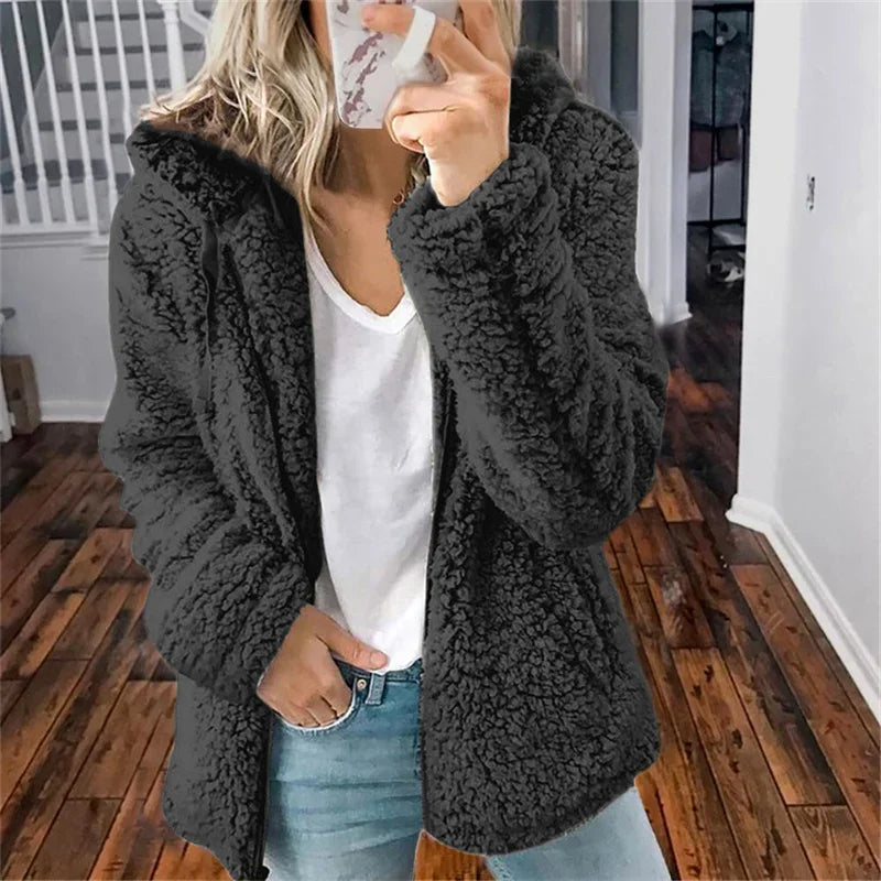 Olivia Cardigan Woman – Soft Comfortable & Elegant Fleece Sweater for Everyday Use