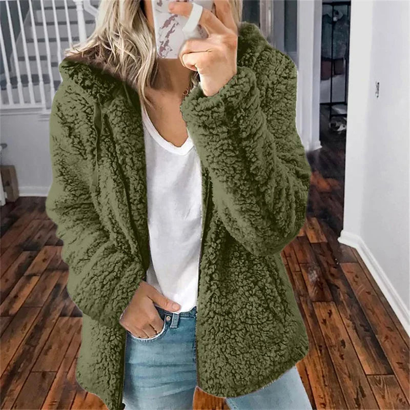 Olivia Women's Cardigan – Soft Oversized & Comfortable Fleece Cardigan for Winter