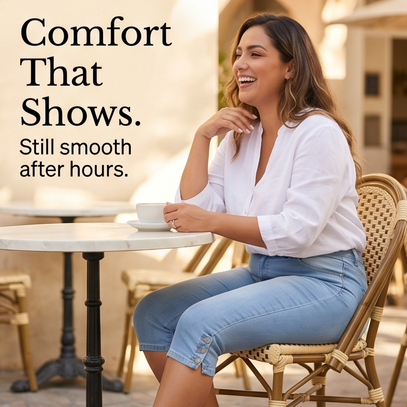 Velora — Slimming High-Waist Capri Jeans