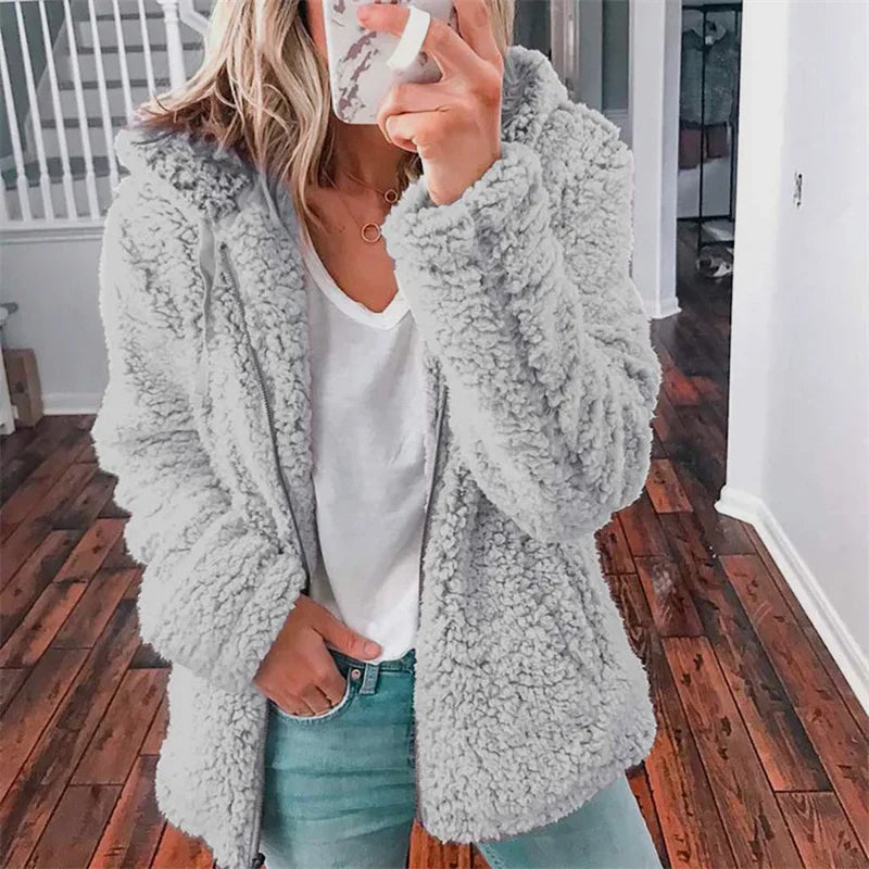 Olivia Cardigan Woman – Soft Comfortable & Elegant Fleece Sweater for Everyday Use