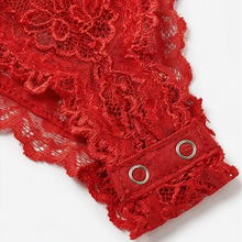 Velara – Women's Floral Lace Teddy with Ruffle Hem