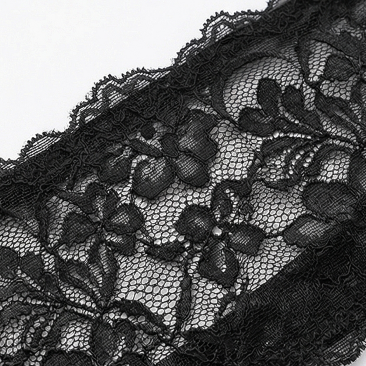Velaire – Women's Floral Lace Bodysuit Set with Garter Belt and Stockings
