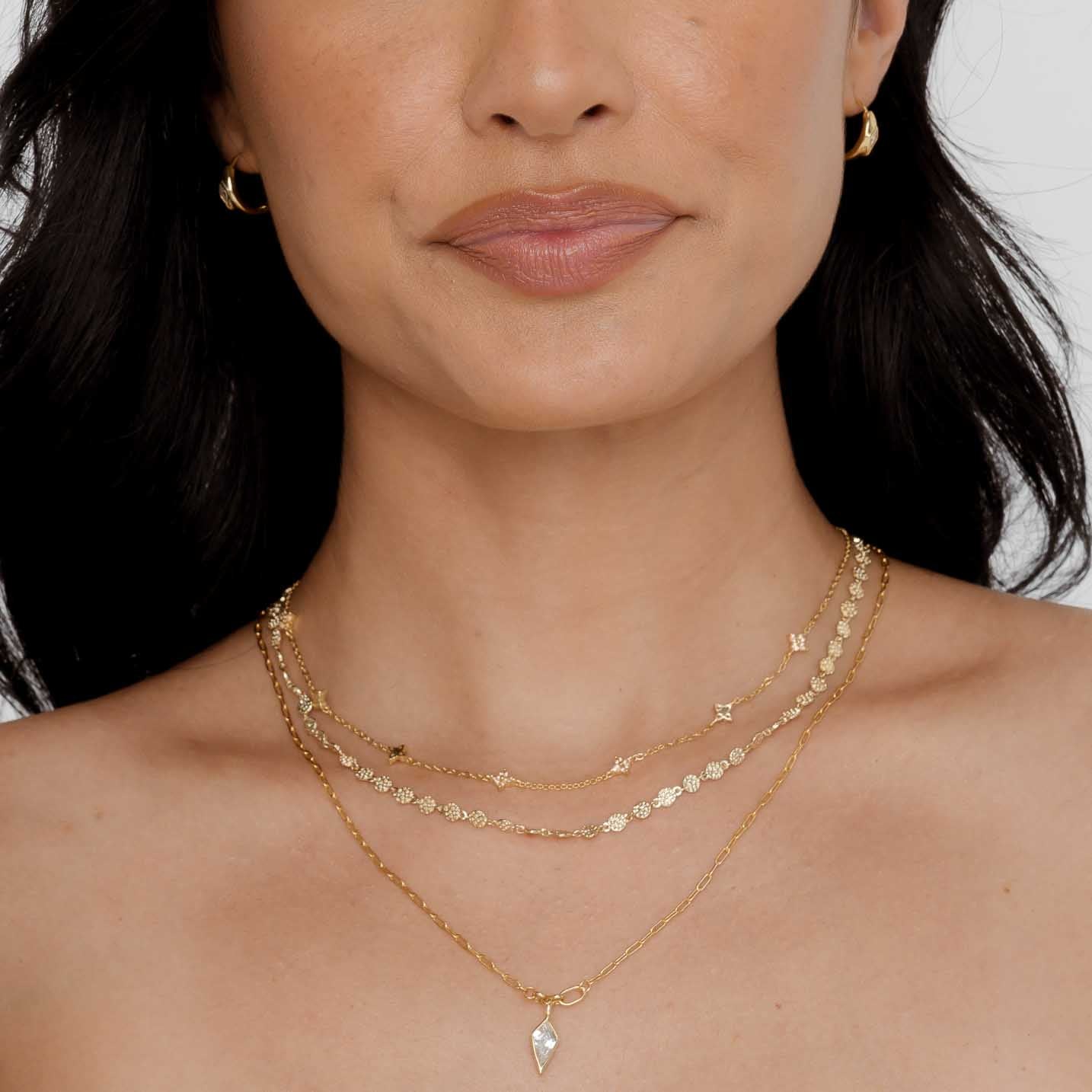 Drop Spike Link Necklace