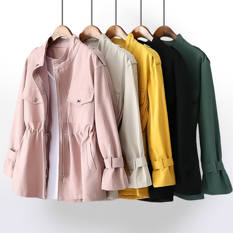 Julie Women's Waterproof Waxed Cotton – Elegant & Lightweight Waterproof Coat for Mid-Season
