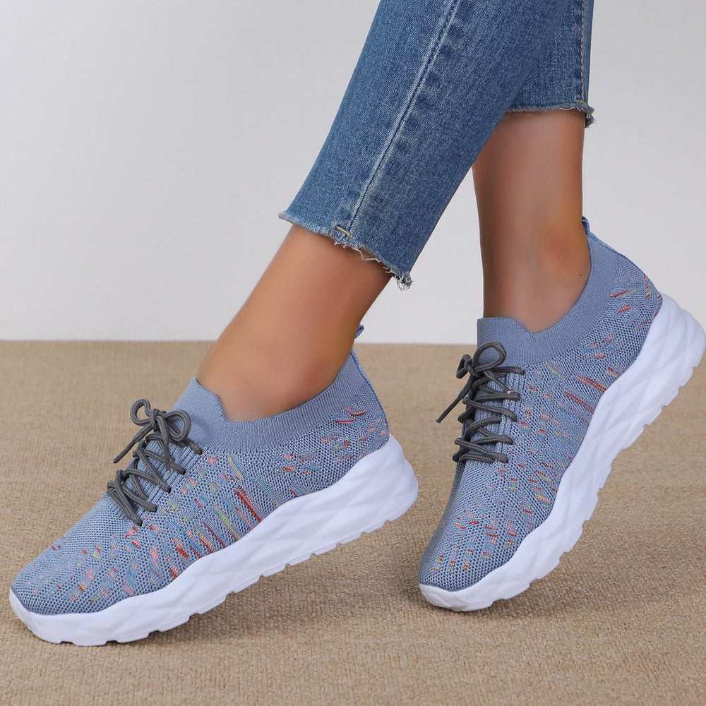 Naomi Ballerinas Woman – Shoes in Openwork Mesh with Laces & Flat Sole