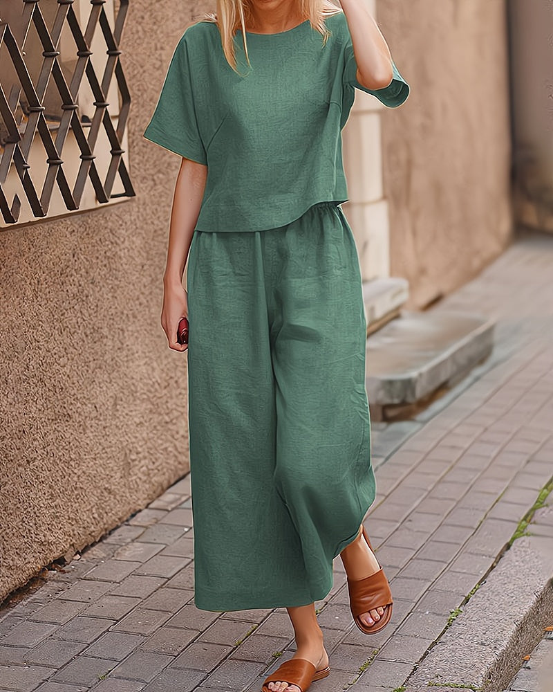 Fiore Ensemble Woman – Light & Elegant 2-Piece Summer Set for Casual Summer