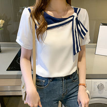 Brooklyn Blouse Femme – Chiffon Blouse with Bow Collar & Airy Long Sleeves