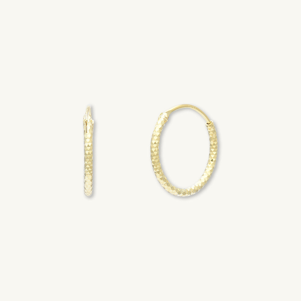 Edged Hoop Earrings