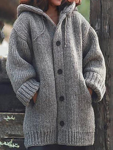 Lylia Long Vest for Women – Soft Knit with Hood & Elegant Comfortable Style