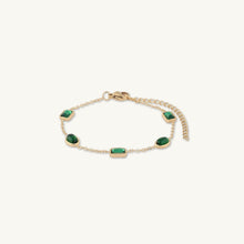 Emerald Dot Station Bracelet