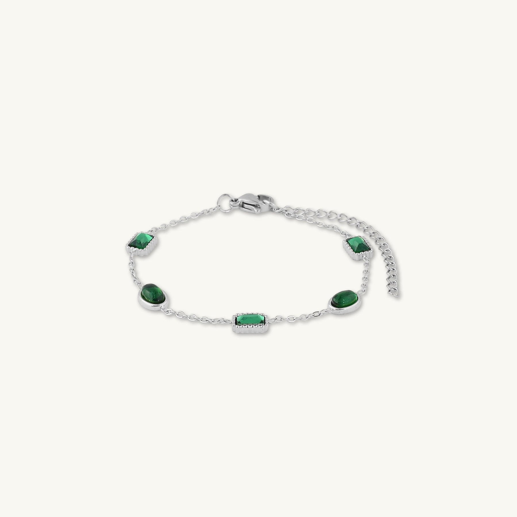 Emerald Dot Station Bracelet