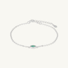 Emerald Evil Eve Marquise Chain Bracelet