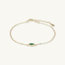 Emerald Evil Eve Marquise Chain Bracelet