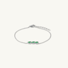 Emerald Trio Teardrop Linear Bracelet