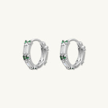 Emerald Zirconia Huggie Earrings