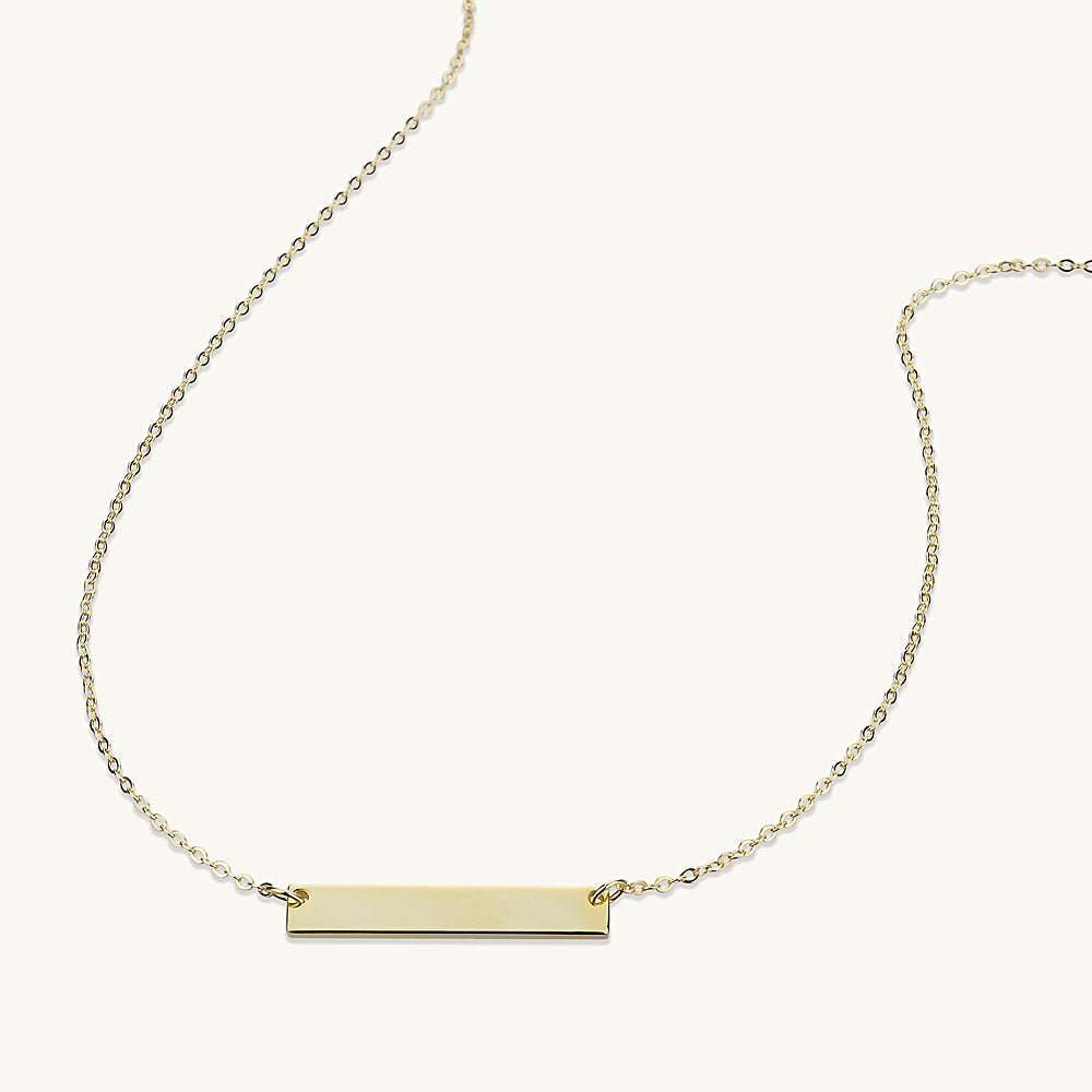 Engraved Date Bar Necklace