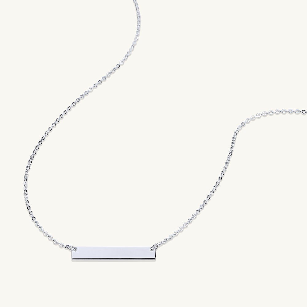 Engraved Date Bar Necklace
