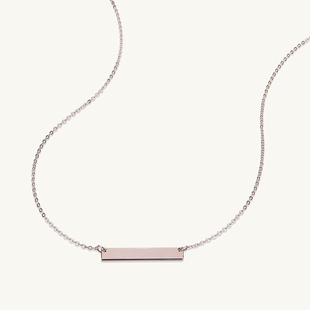 Engraved Date Bar Necklace