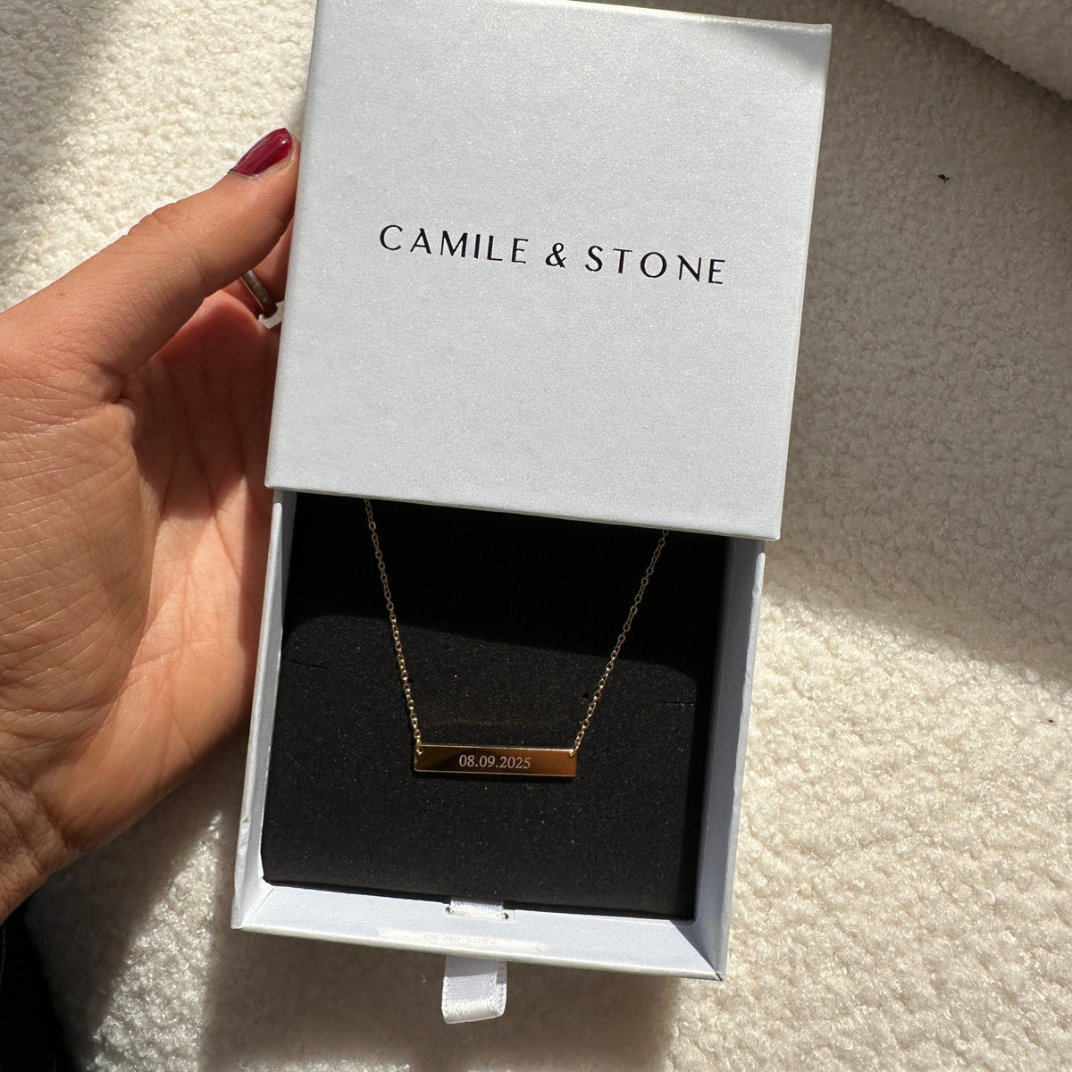 Engraved Personalised Bar Necklace