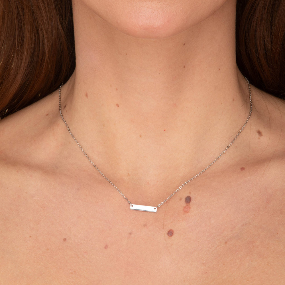 Engraved Personalised Mini Bar Necklace