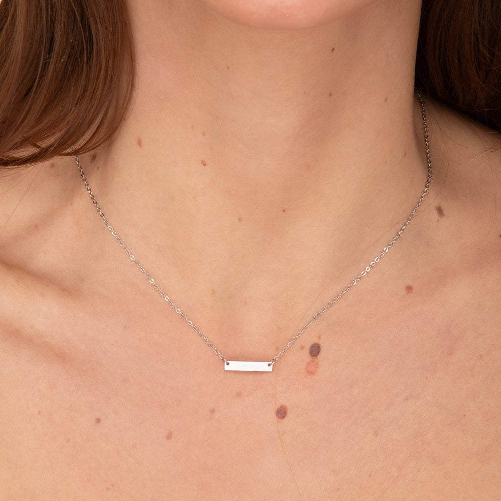 Engraved Personalised Mini Bar Necklace