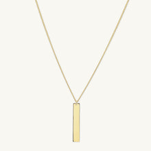 Engraved Personalised Vertical Bar Necklace