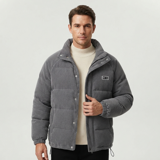 Ethan Gallagher | Men's Corduroy Puffer Jacket For Men