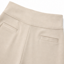Everalyn – High-Waisted Stretch Cropped Wide-Leg Capris with Pockets