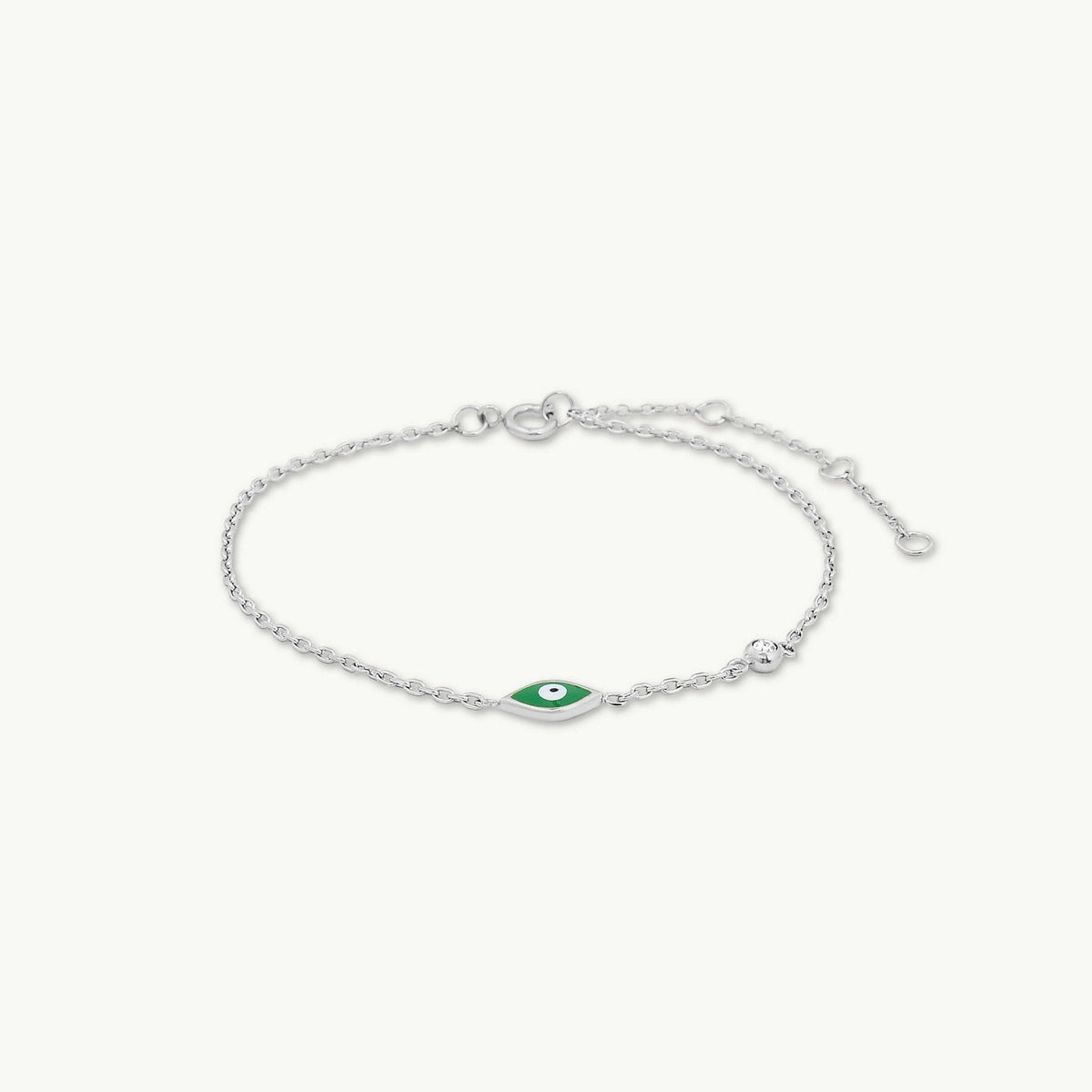 Ria Evil Eye Emerald Solitaire Bracelet