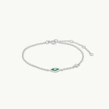 Ria Evil Eye Emerald Solitaire Bracelet