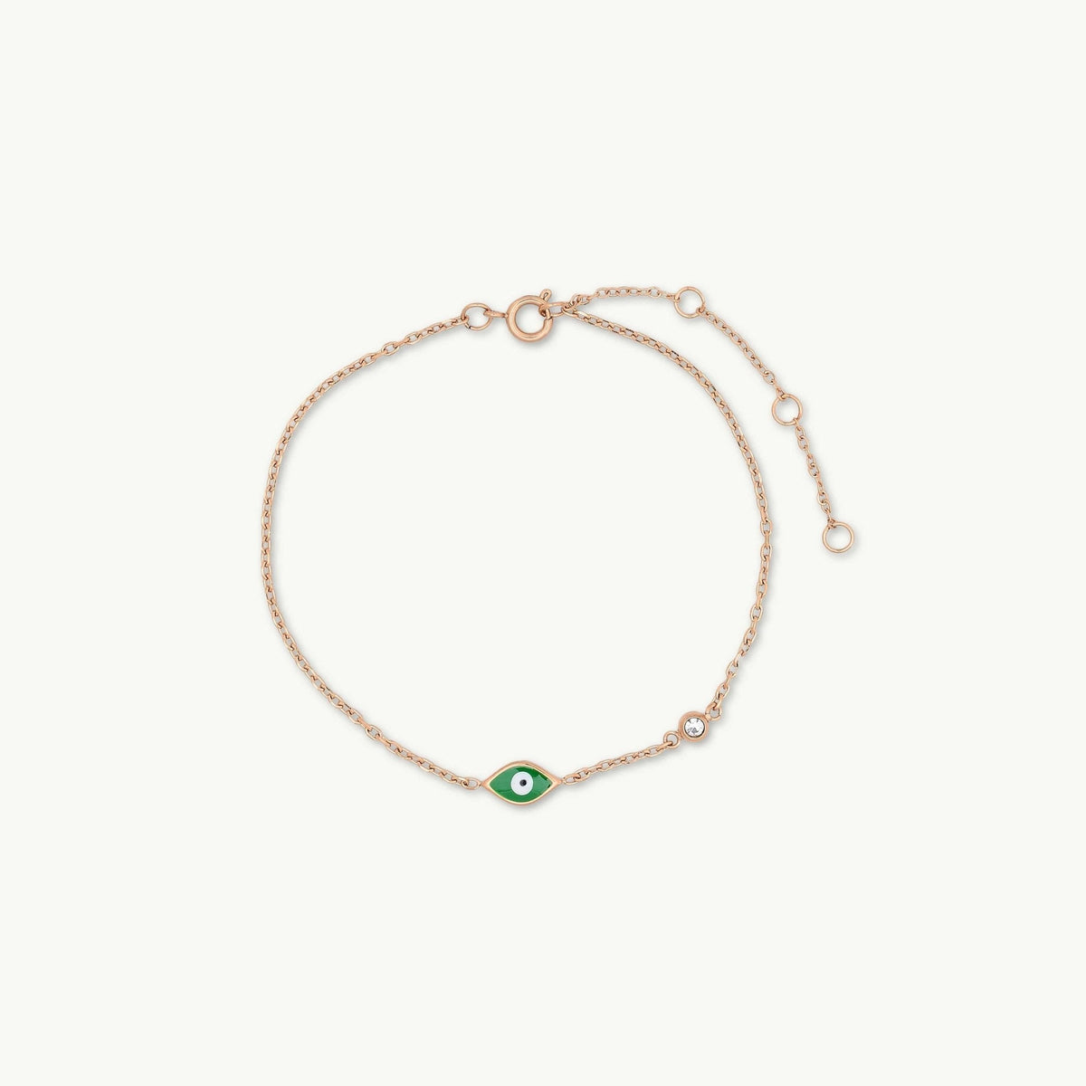 Ria Evil Eye Emerald Solitaire Bracelet