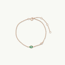 Ria Evil Eye Emerald Solitaire Bracelet