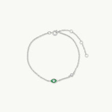 Ria Evil Eye Emerald Solitaire Bracelet