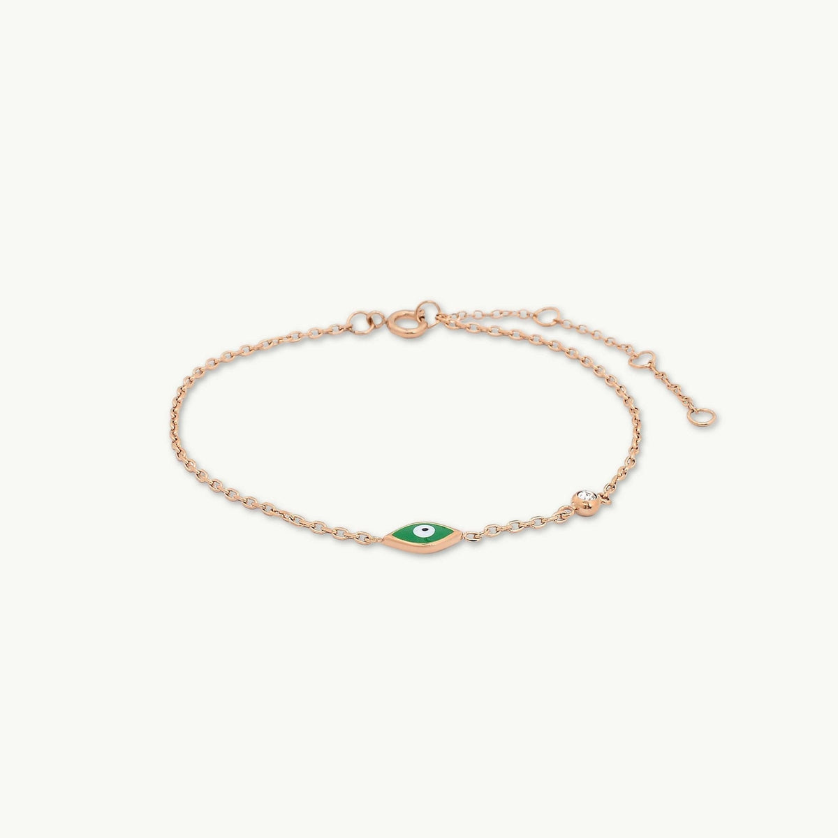 Ria Evil Eye Emerald Solitaire Bracelet