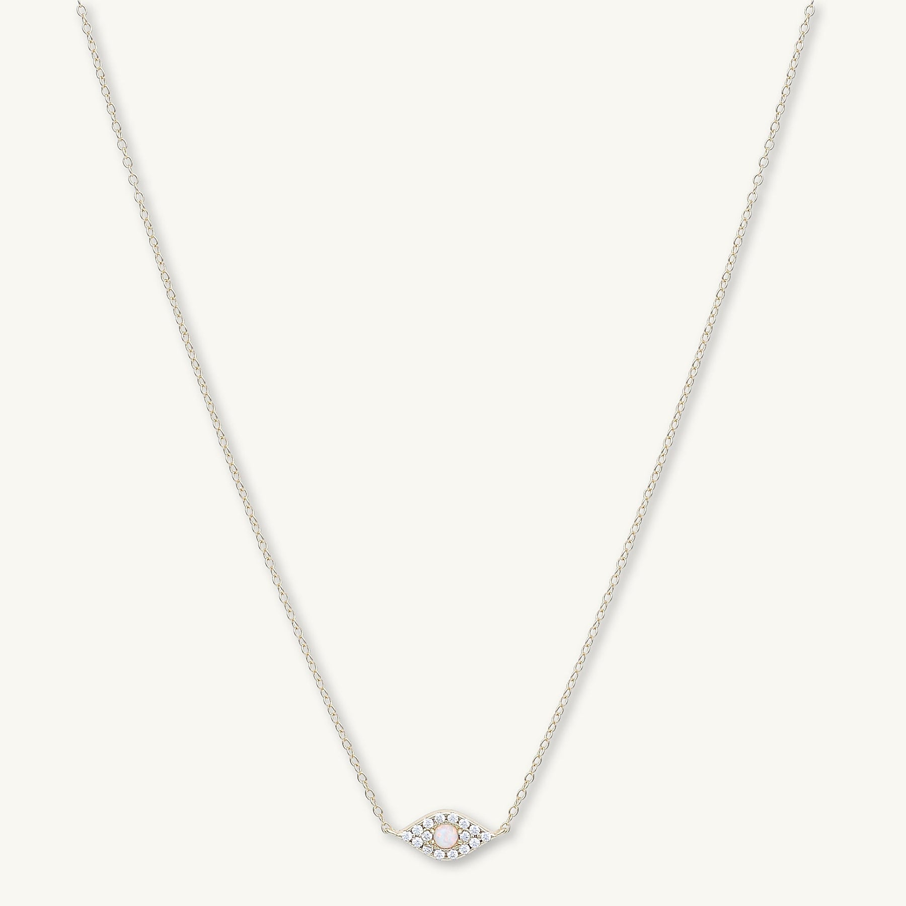 Evil Eye Opal Pave Necklace