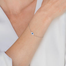 Evil Eye Pave Chain Bracelet