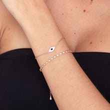 Evil Eye Pave Chain Bracelet