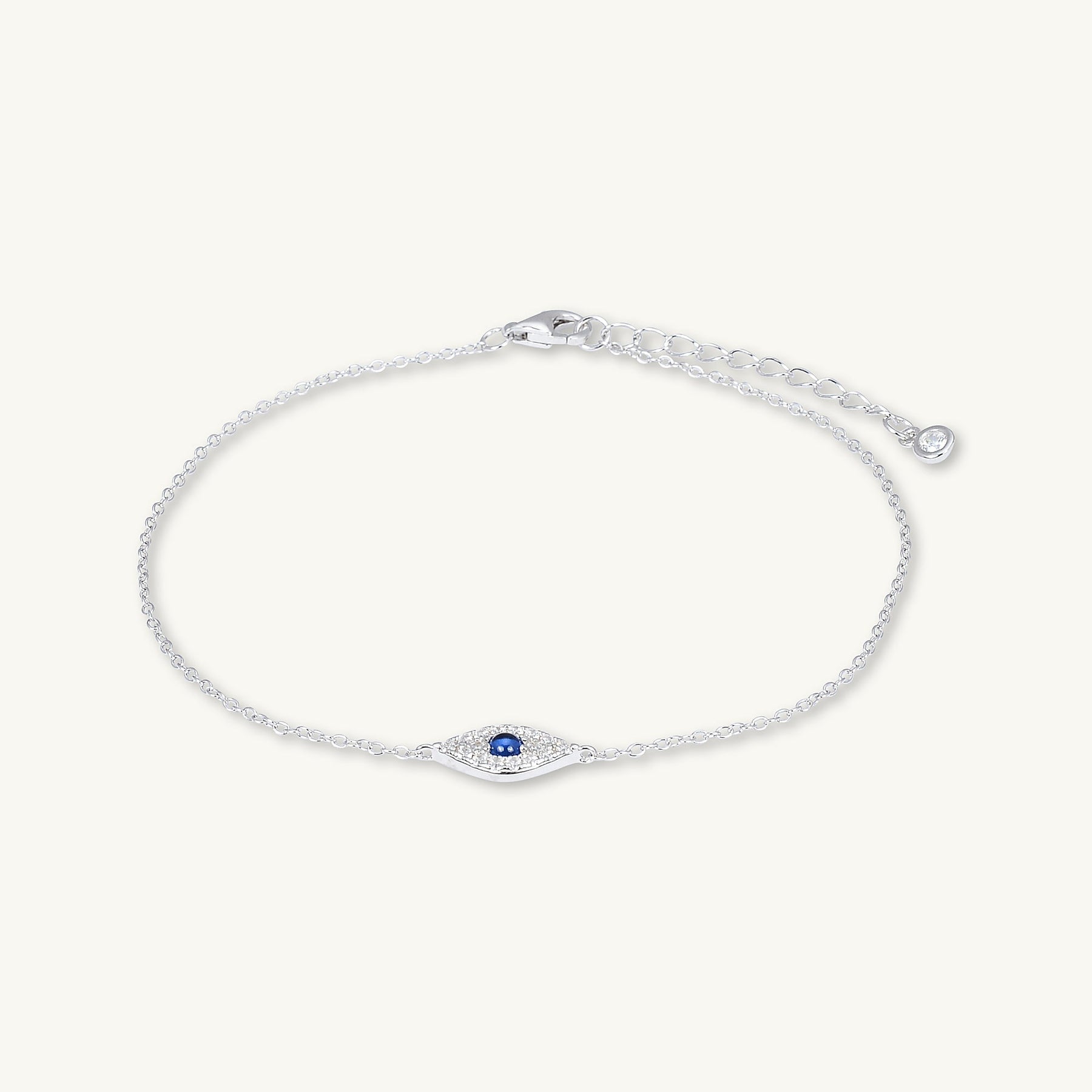 Evil Eye Pave Chain Bracelet