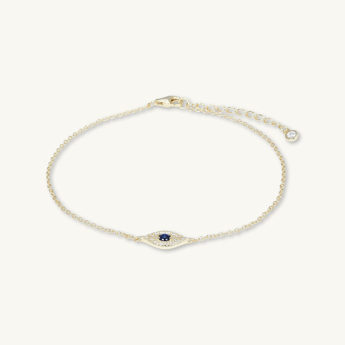 Evil Eye Pave Chain Bracelet