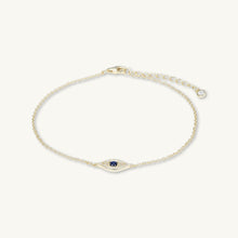 Evil Eye Pave Chain Bracelet